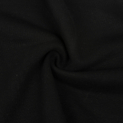 Ткань Футер 3-х нитка, Петля, цвет Черный (на отрез)  в Лыткарино