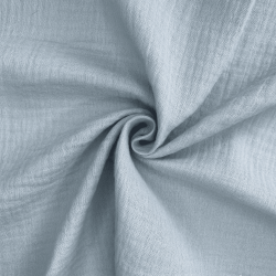 Ткань Муслин Жатый (Ширина 1,4м), цвет Светло-Серый (на отрез) в Лыткарино