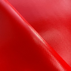 Ткань ПВХ 600 гр/м2 плотная (Ширина 1,5м), цвет Красный (на отрез) в Лыткарино