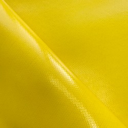 Ткань ПВХ 600 гр/м2 плотная (Ширина 1,5м), цвет Жёлтый (на отрез) в Лыткарино