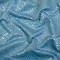 Ткань Блэкаут для штор светозатемняющая 75% &quot;Ледовое тиснение, Голубой&quot; (на отрез)  в Лыткарино
