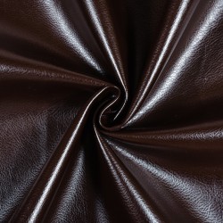 Ткань Дерматин (Кожзам) для мебели (Ширина 138см), цвет Темно-Коричневый (на отрез) в Лыткарино