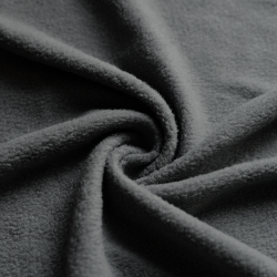 Ткань Флис Односторонний 130 гр/м2, цвет Серый (на отрез)  в Лыткарино