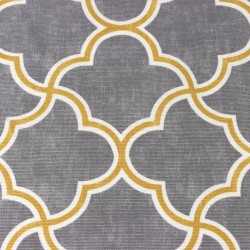 Интерьерная ткань Дак (DUCK) (ширина 1,8м), принт &quot;Орнамент на Сером&quot; (на отрез) в Лыткарино