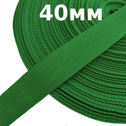 Лента-Стропа 40мм, цвет Зелёный (на отрез)  в Лыткарино
