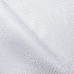 Ткань Oxford 300D PU Рип-Стоп СОТЫ, цвет Белый (на отрез) в Лыткарино