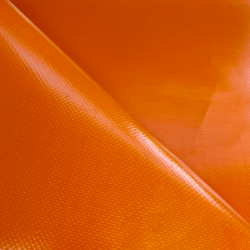Ткань ПВХ 450 гр/м2 (Ширина 1,6м), цвет Оранжевый (на отрез) в Лыткарино