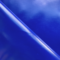 Ткань ПВХ 450 гр/м2 (Ширина 1,6м), цвет Синий (на отрез) в Лыткарино