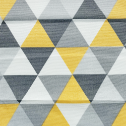 Интерьерная ткань Дак (DUCK) (ширина 1,8м), принт &quot;Треугольники&quot; (на отрез) в Лыткарино