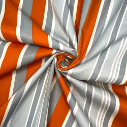 Ткань уцененная &quot;Престиж&quot; (Водоотталкивающая) (Ширина 1,48м), Серо-Оранжевая полоса (на отрез) в Лыткарино