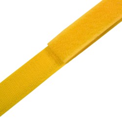 Контактная лента 25мм цвет Жёлтый (велькро-липучка, на отрез) в Лыткарино