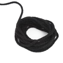 Шнур для одежды тип 2, цвет Чёрный (плетено-вязаный/полиэфир) в Лыткарино
